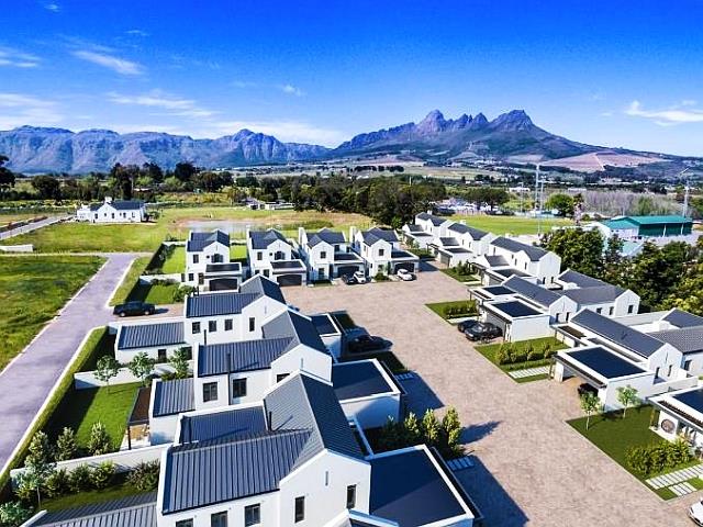 Modern home with rooftop solar panels in South Africa